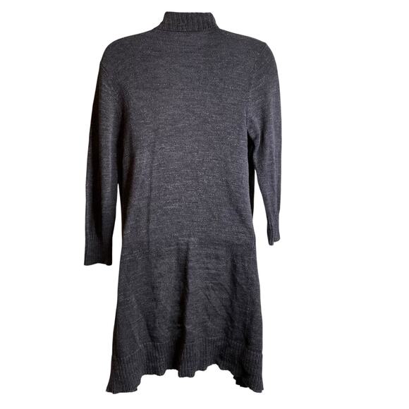 Eileen Fisher Women's Gray 100% Cotton Open Front Cardigan Est. Size L Lagenlook - Picture 2 of 9